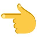 left-pointing hand emoji