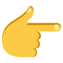 right-pointing hand emoji