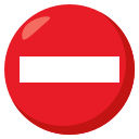 red no-pass emoji